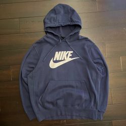 Nike Graphic Pullover Hoodie Navy Blue