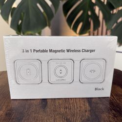 3-in-1 portable magnetic wireless charger