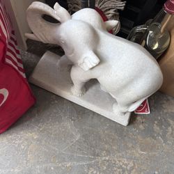 Marble elephant statue
