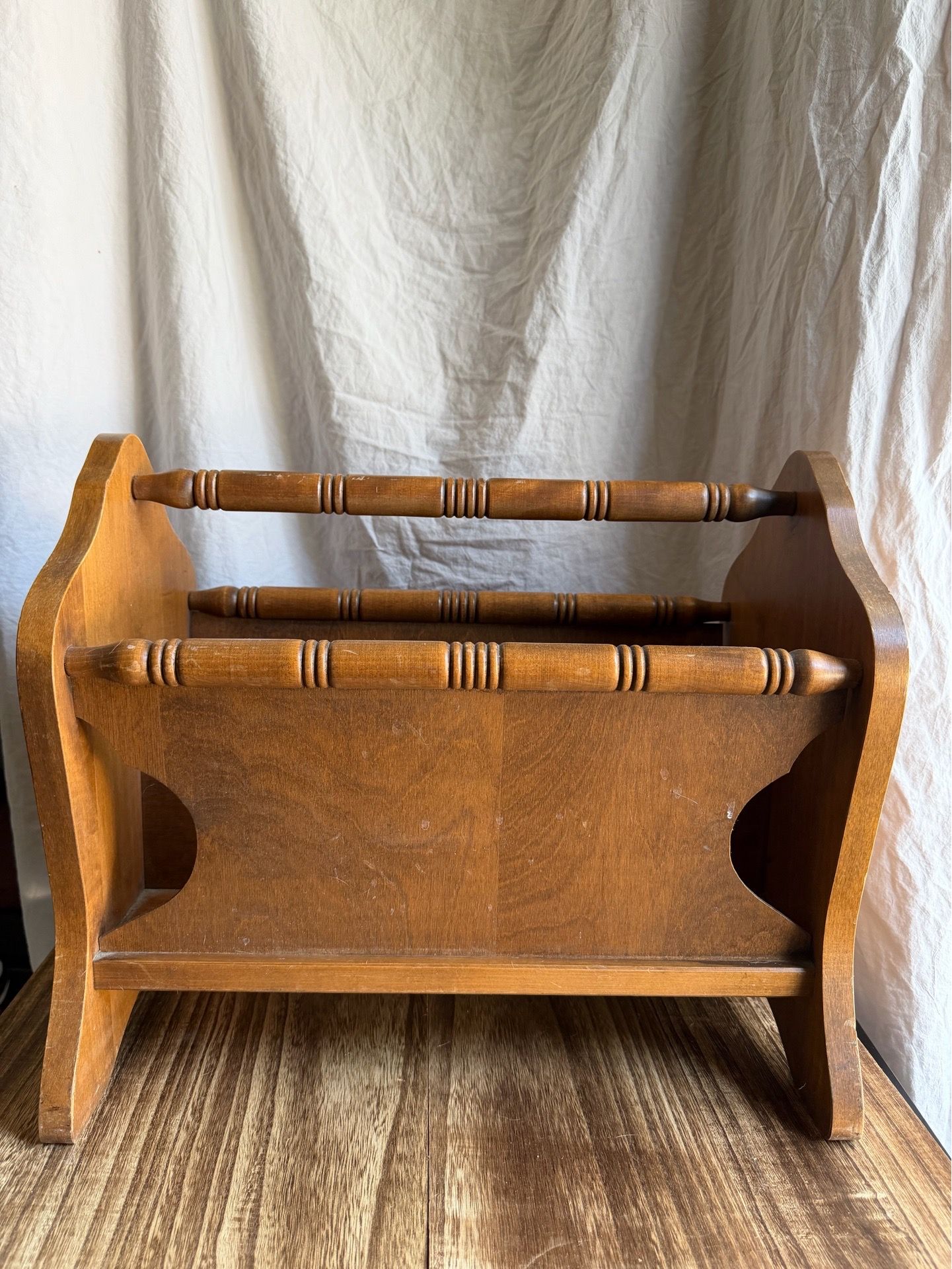 Vintage Wooden Magazine Rack