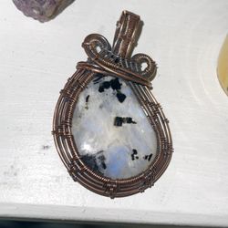 Rainbow Moonstone Crystal Pendant