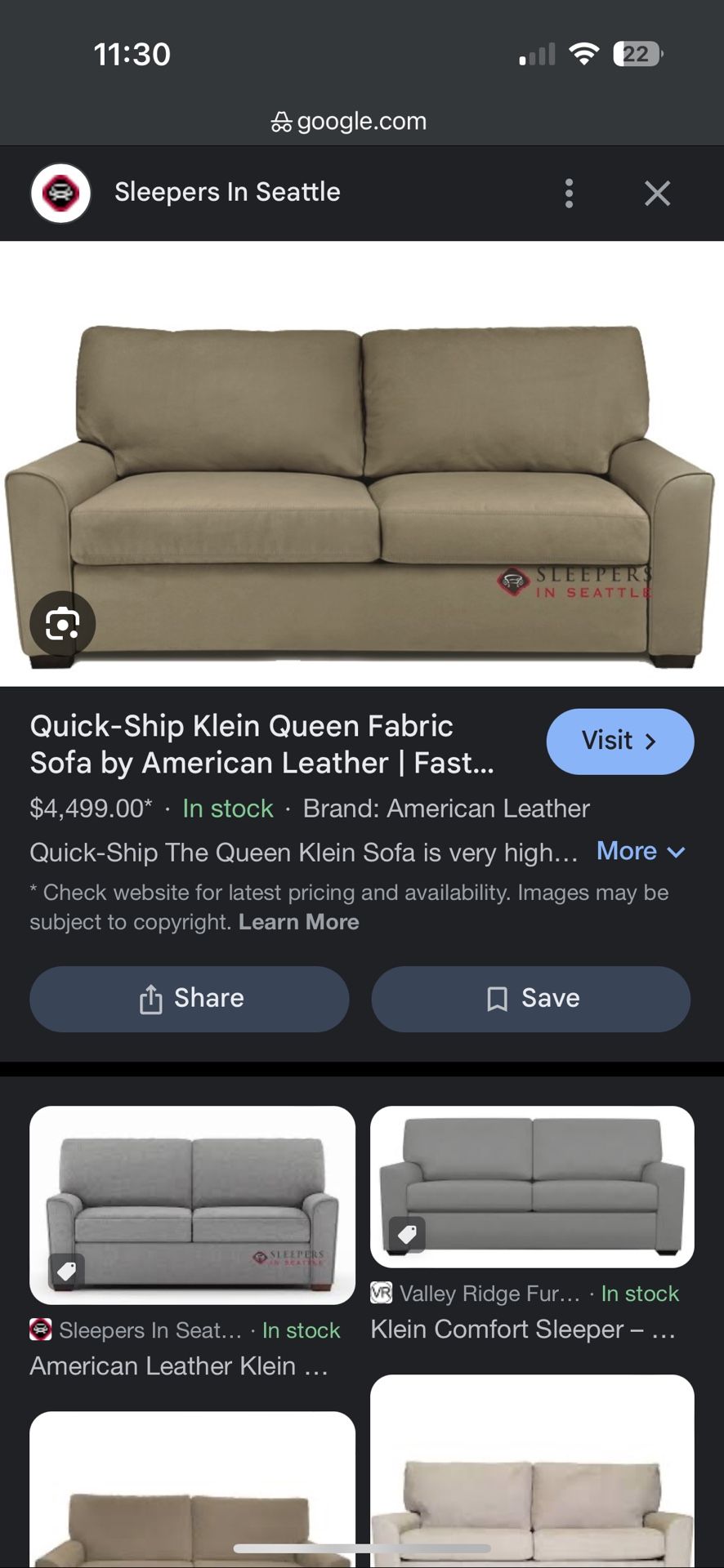 Luxury Couch Bargain (American Leather)