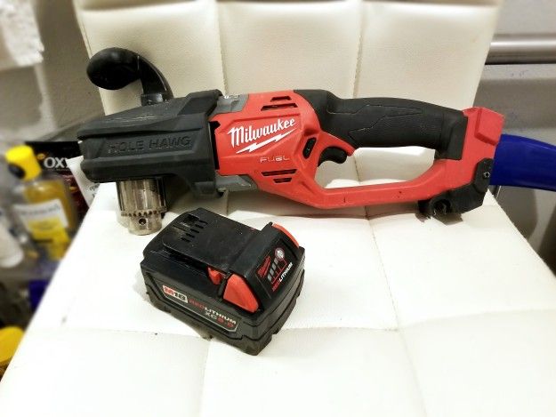 Milwaukee M18 FUEL HOLE HAWG 1/2" Right Angle Drill w/ 5ah Battery