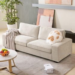 *Brand  New* Modern Beige sofa with removable cushions and detachable sofa cover