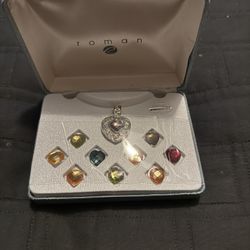 Roman Interchangeable Heart Pendant 