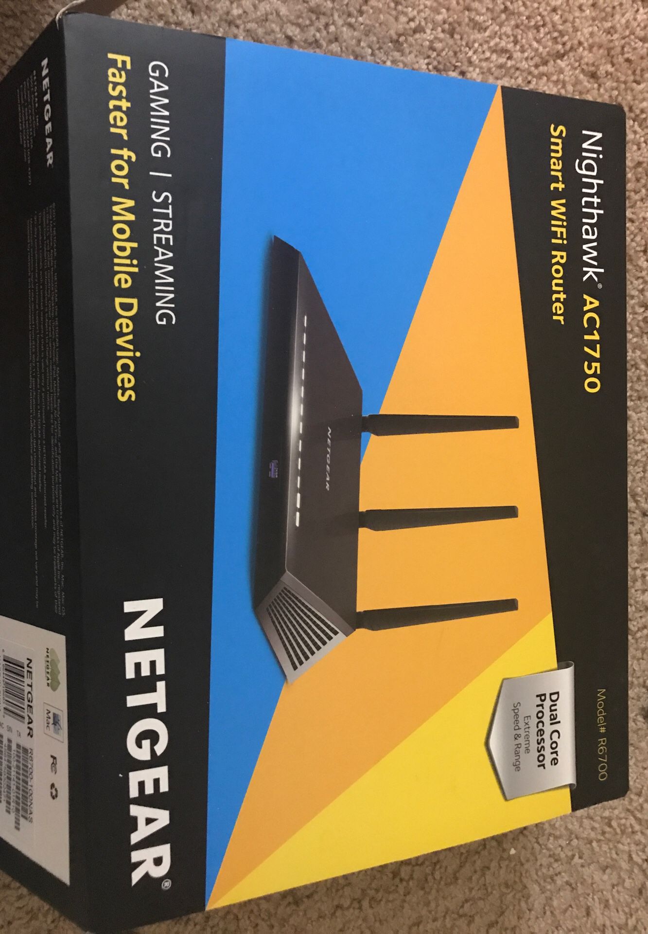 Nighthawk AC1750 Smart WiFi Router Gaming|Streaming