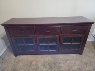 Dark Wood Sideboard Buffet Cabinet