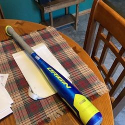 Axe Origin Alloy USABat certified youth baseball tball bat with a striking blue and yellow finish 24