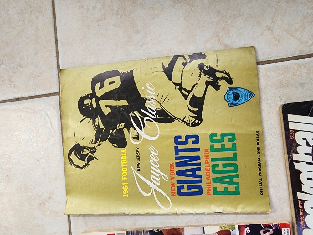 1967 Giants vs Eagles Game Day Program