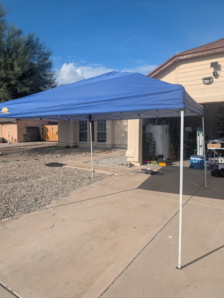 10 X 10 Straight Leg Canopy Blue
