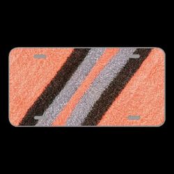 License Plate Novelty Car Front Fabric Textile Texture Surface Peach