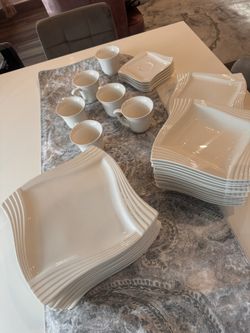 Dinnerware Set of 12 including Tea Cups , Dinner Plate Soup Bowls