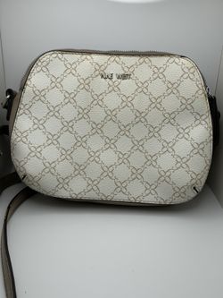 Nine West Logo Print Triple Compartment Satchel Handbag