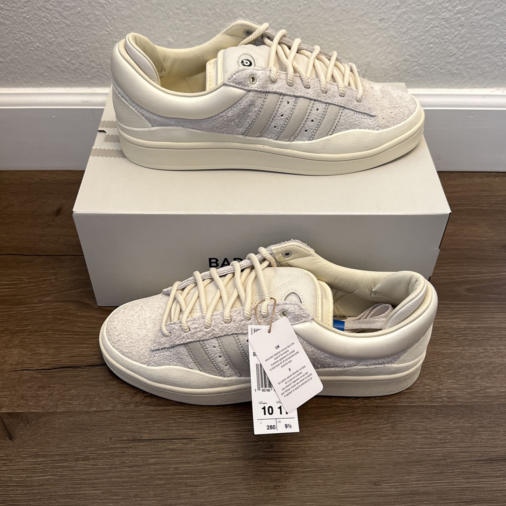 Adidas X Bad Bunny Campus Light Cloud White FZ5823 Size 10