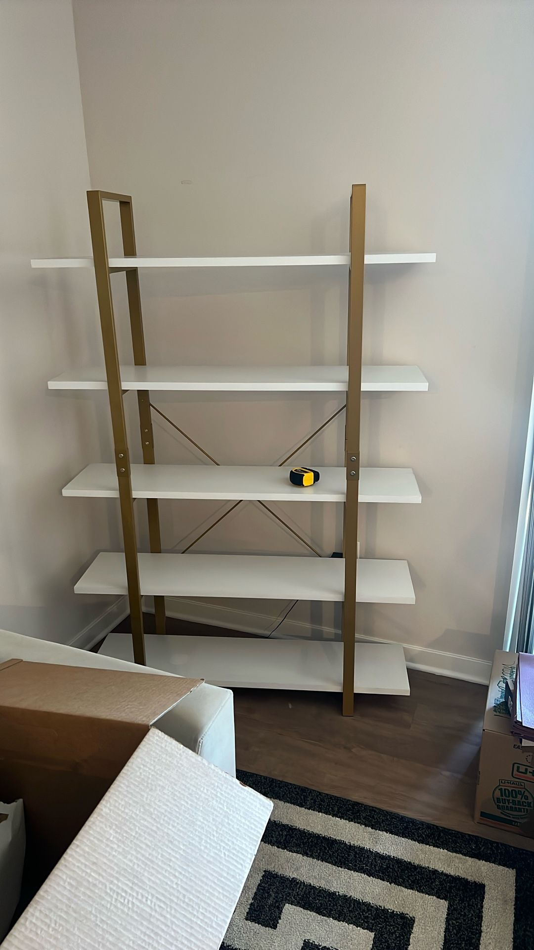 Bookshelf White And Gold