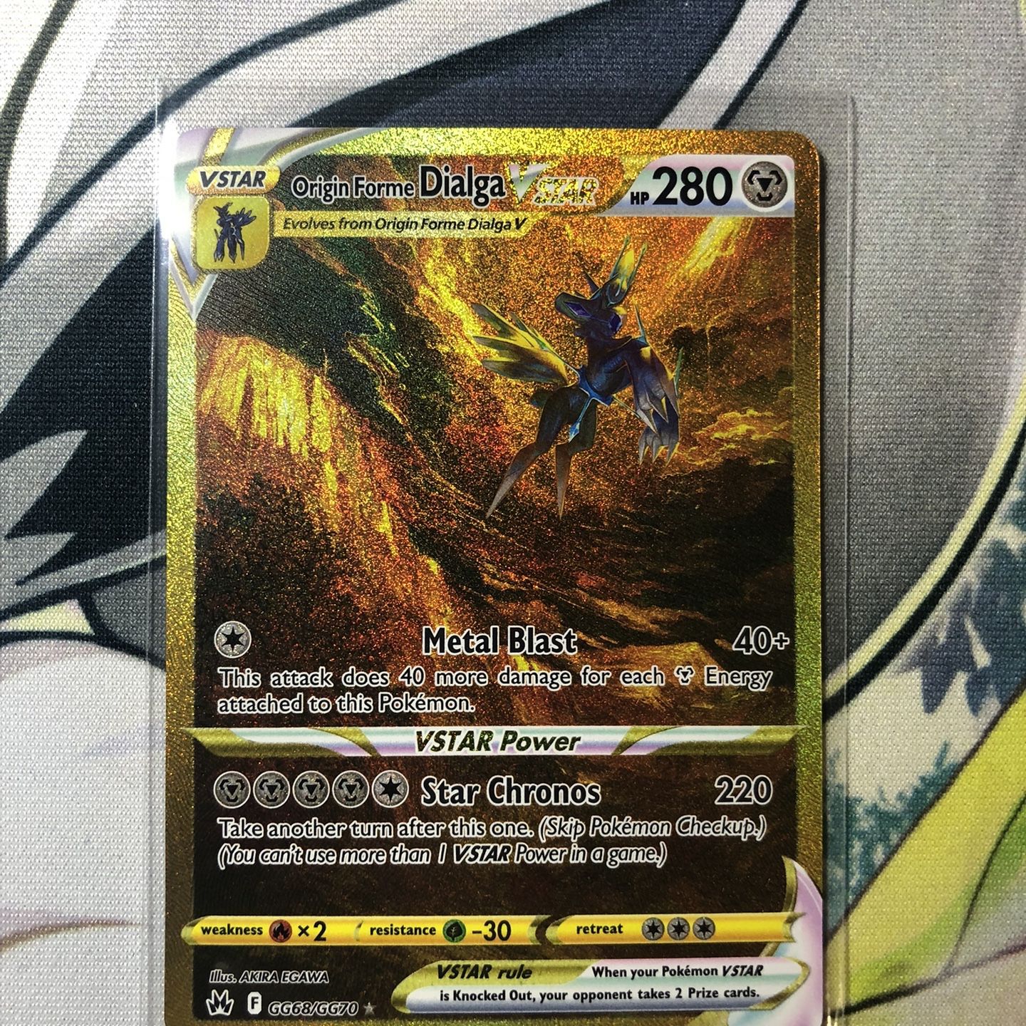 golden dialga pokemon card Pokmon Origin Forme VSTAR Gold Foil Fan Art Collector TCG 5ban Graphics SWSH10 Gold Origin Forme Dialga VSTAR