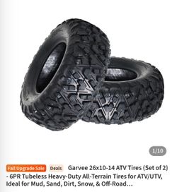 Garvee 26x10-14 ATV/UTV Tires Set of 2