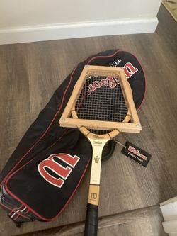Vintage Wilson Jack Kramer Tennis Racket And Tennis Racket Bag