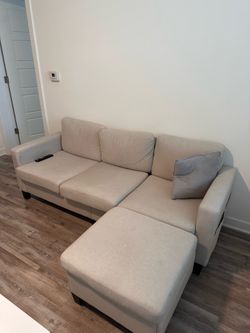 Couch with coffee table
