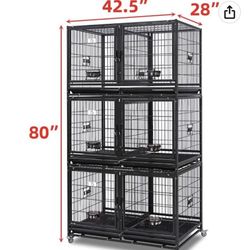3 Heavy Duty Dog Kennel Cages 📦  Dimensions In Pictures
