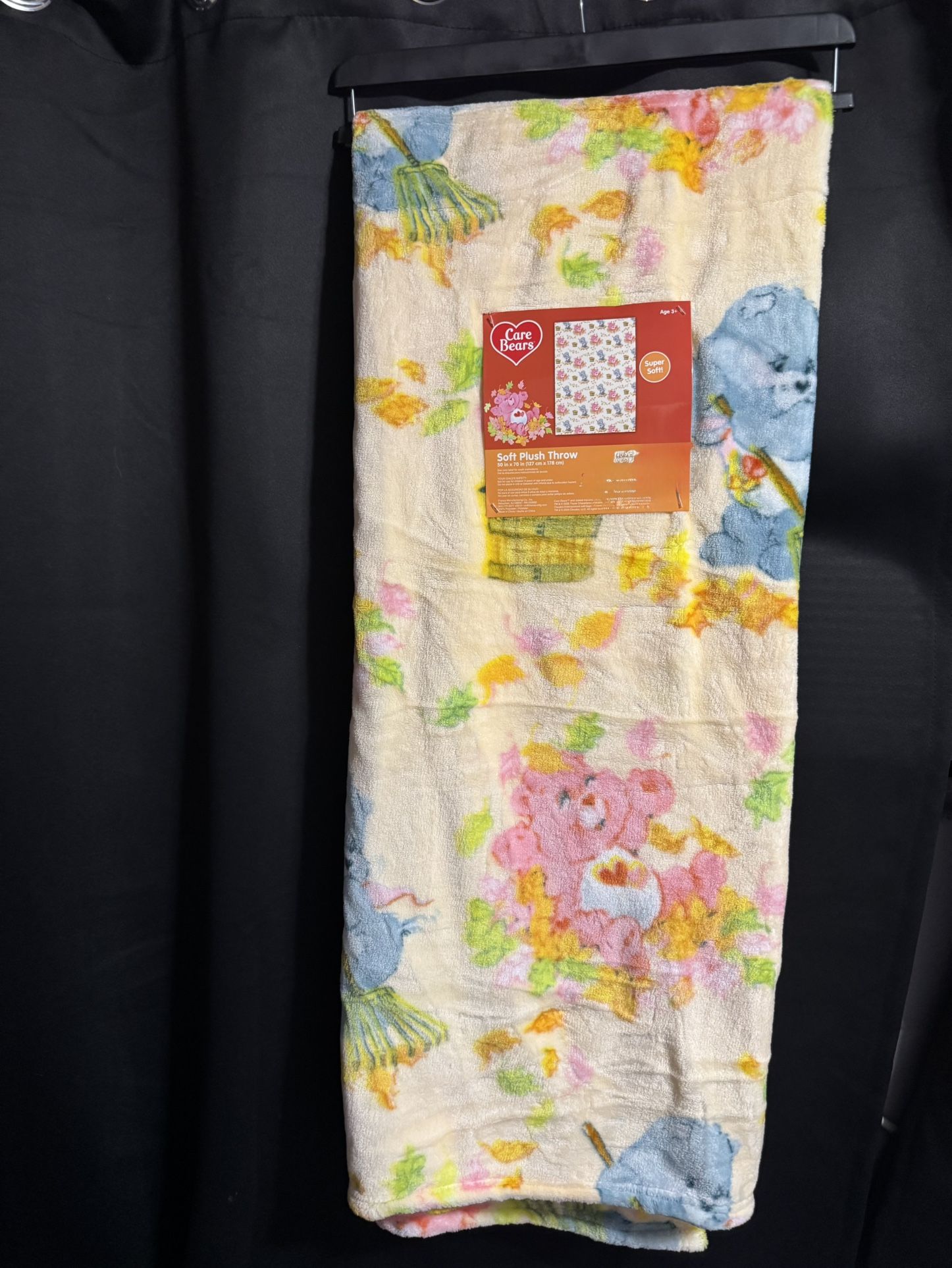 NEW Care Bears Fall Autumn Blanket 50”x70”