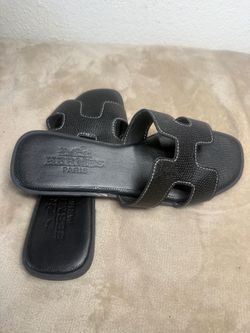 Black Oran Slide Sandals