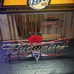 Broken Neon Budweiser Sign