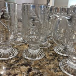 Set Of 10 Crystal Coffee Mugs 