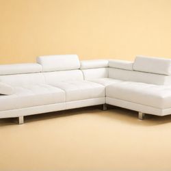 Sectional Sofa (White- Black ) 🚚(Immediate-Delivery)