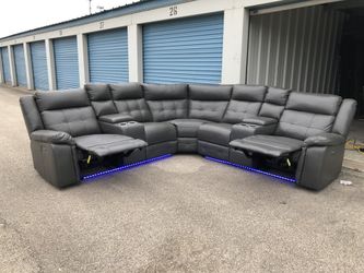 Power Reclining Sectional Couch