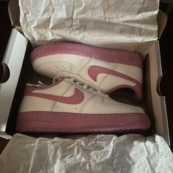 Pink Nike air force ones Big kids 5 1/2 