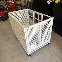 Heavy Duty Dog Crate On Wheels