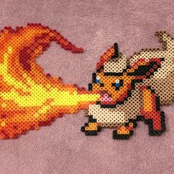 Flareon - Poke’mon Perler Beads | 8-Bit Pixel Art