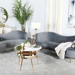 Gray 2-piece Sofa Set 