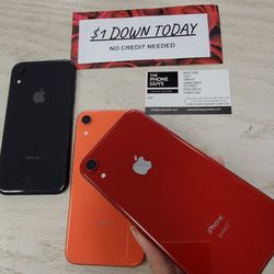 Apple IPhone XR Unlocked For All Carriers - $1 Down Today - NO CREDIT Needed