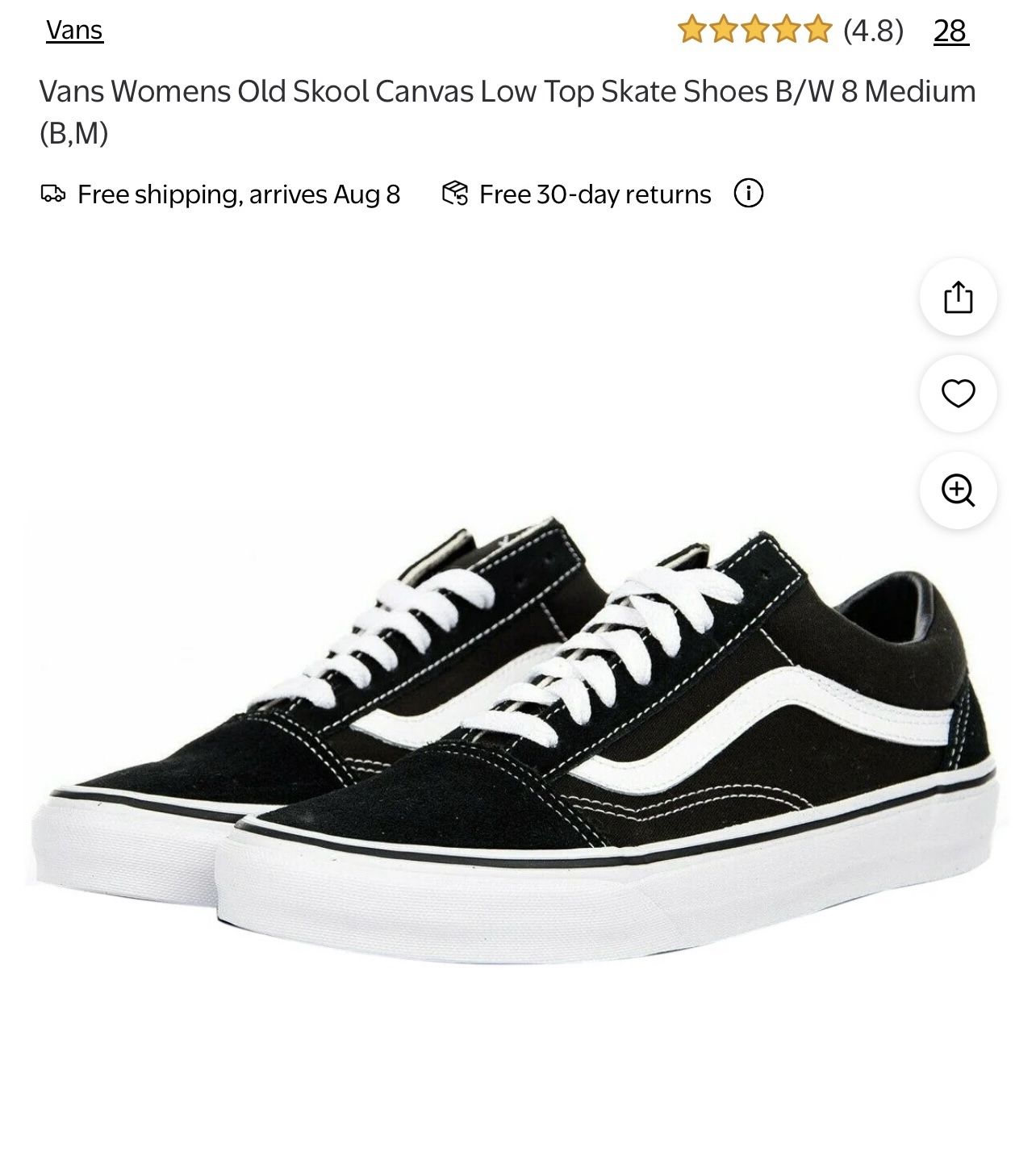 Vans Womens Old Skool Canvas Low Top Skate Shoes