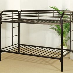 Brand New Metal Twin/Twin Bunk Bed With Mattress Included (Free Delivery)
