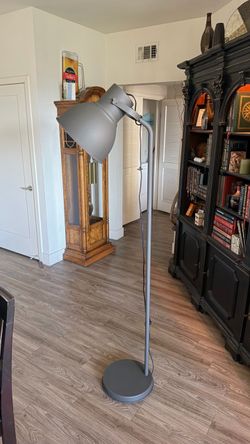 Gray tall stand up lamp