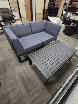 Outdoor Patio Sofa and Coffee Table Set