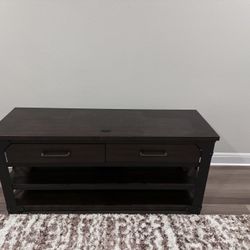 Wooden Entertainment Center With Tv Mount