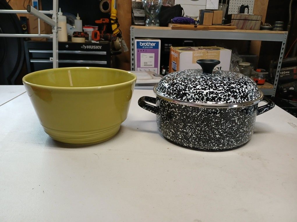 5 Quart Enamel Pot Ceramic Bowl