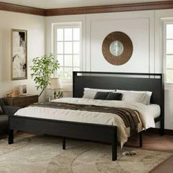 New King Platform Bed Frame 