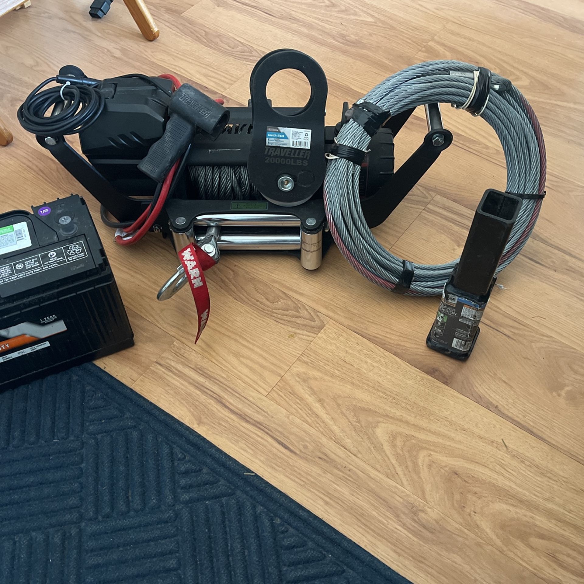 New Never Used Traveler 12,000 Lb Winch With Attachments