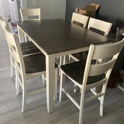 Solid Wood Dining Table and Chairs