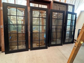 Black French doors 72”x80 $1195-48x80 $1095