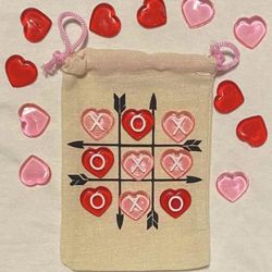 Custom Valentine’s Tic Tac Toe Sacks.
