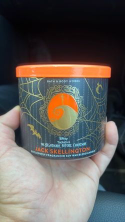 The Nightmare Before Christmas Jack Skellington bath and body works 3 wick candle