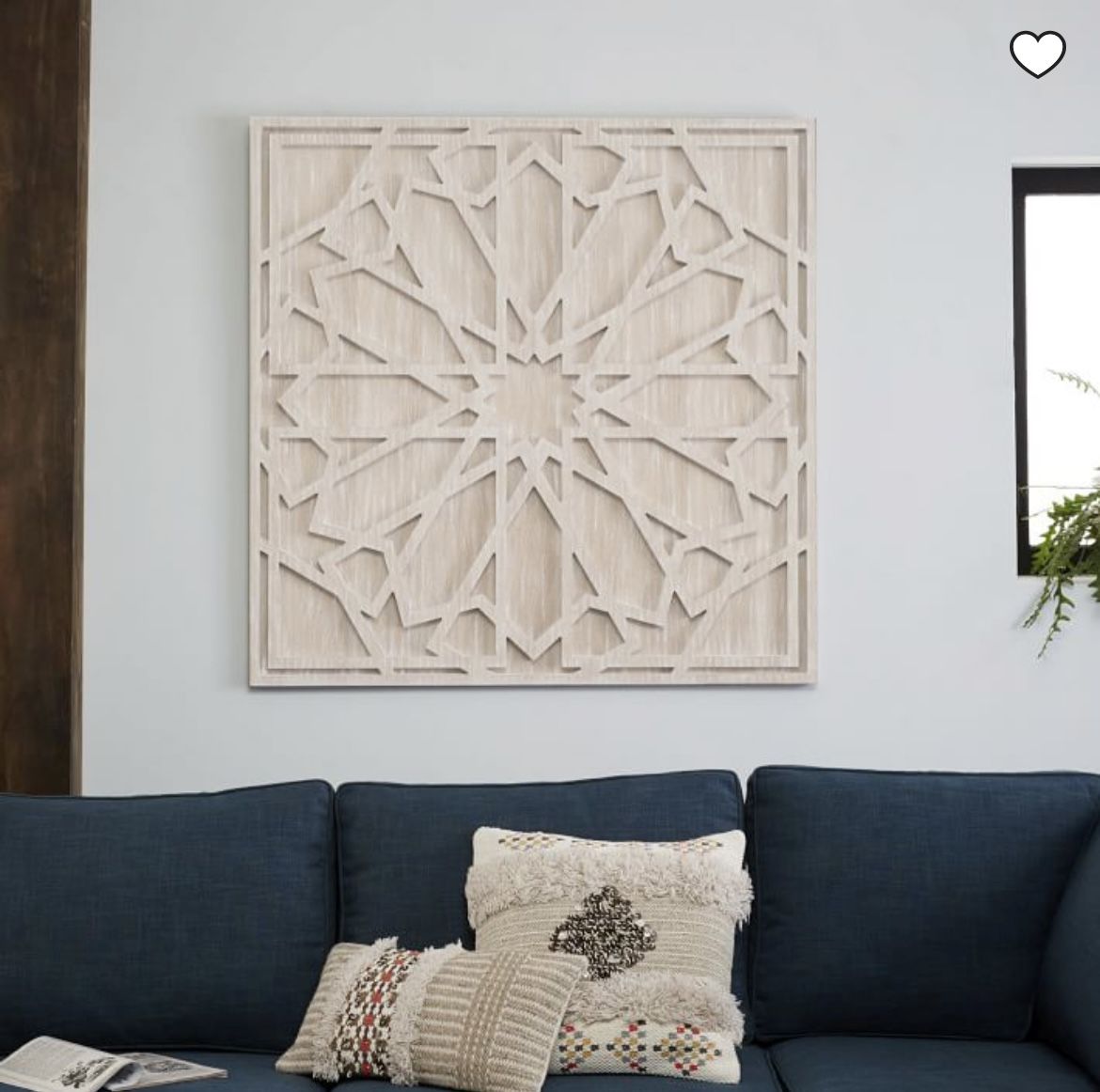 West Elm Graphic Wood Square Dimensional Art