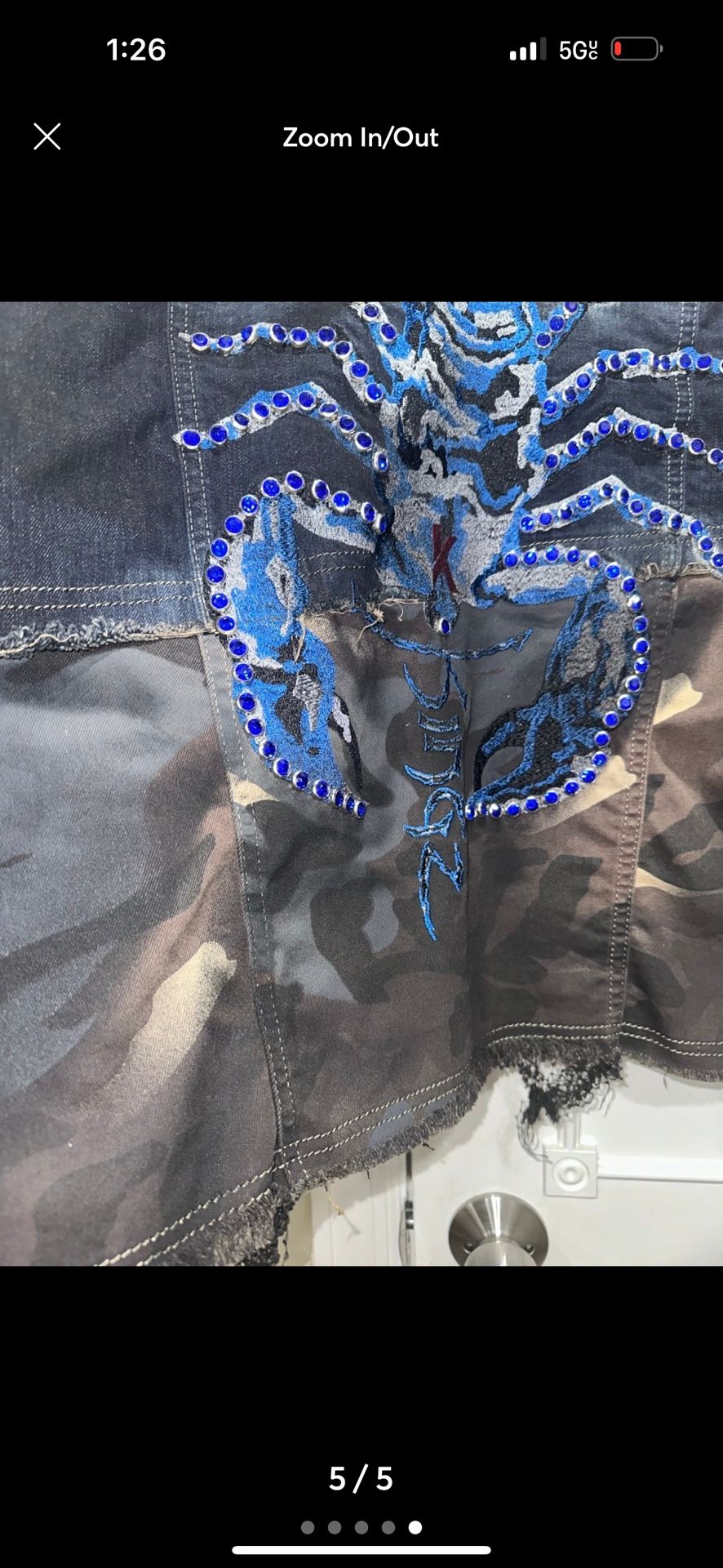 denim jacket rhinestone