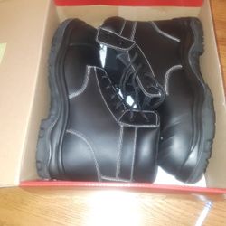 New Black Steel-toed Boots Size 12 Waterproof Skid Resistant